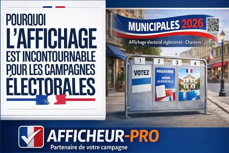 Affichage pour campagnes électorales en Charente