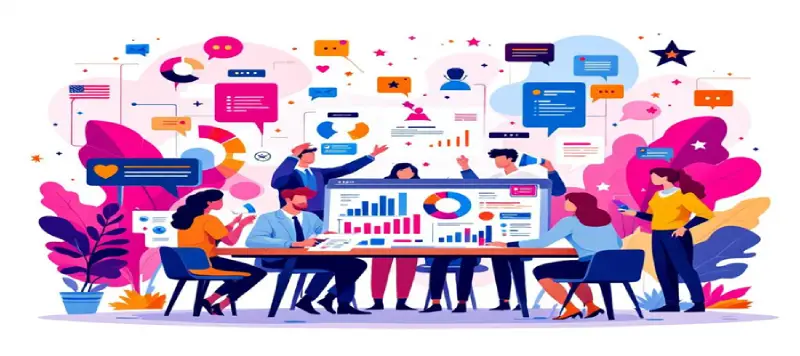 Une équipe d'afficheurs professionnels préparant une stratégie d'affichage pour un concert dans leur atelier.